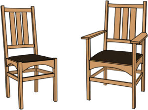 Stickley No. 353 Side Chair & No. 353A Arm Chair Plans