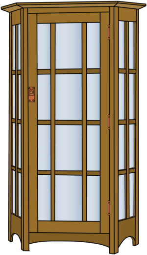 L & JG Stickley No. 719 Corner China Cabinet Plans